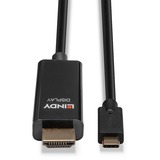 Lindy 43317 cavo e adattatore video 10 m USB tipo-C HDMI tipo A (Standard) Nero Nero, 10 m, USB tipo-C, HDMI tipo A (Standard), Maschio, Maschio, Dritto