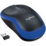 Logitech LGT-M185B Mouse blu, Ambidestro, Ottico, RF Wireless, 1000 DPI, Nero, Blu, Vendita al dettaglio