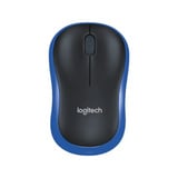 Logitech LGT-M185B Mouse blu, Ambidestro, Ottico, RF Wireless, 1000 DPI, Nero, Blu, Vendita al dettaglio