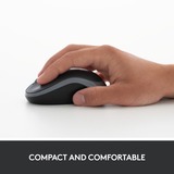 Logitech LGT-M185B Mouse blu, Ambidestro, Ottico, RF Wireless, 1000 DPI, Nero, Blu, Vendita al dettaglio