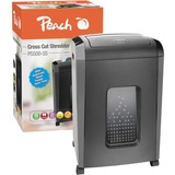Peach PS500-55 distruggi documenti Triturazione incrociata 60 dB 23 cm Nero Nero, Triturazione incrociata, 23 cm, 4 x 12 mm, 25 L, 300 fogli, 60 dB