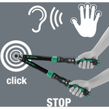 Wera Click-Torque Lock C 3, 05075692001 Nero/Verde