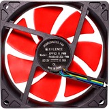 Xilence XPF92.R.PWM Case per computer Ventilatore 9,2 cm Nero, Rosso Nero/Rosso, Ventilatore, 9,2 cm, 1800 Giri/min, 22 dB, 32,1 pdc/min, Nero, Rosso