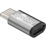 goobay 56635 adattatore per inversione del genere dei cavi USB-C USB 2.0 Micro-Buchse (Typ B) Nero grigio, USB-C, USB 2.0 Micro-Buchse (Typ B), Nero