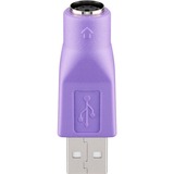 goobay 68918 adattatore per inversione del genere dei cavi USB Type-A PS/2 Viola viola, USB Type-A, PS/2, Viola