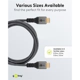 goobay Plus Cavo HDMI Ultra ad alta velocità, 8K @ 60Hz grigio
