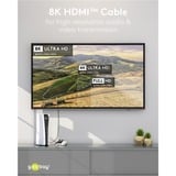 goobay Plus Cavo HDMI Ultra ad alta velocità, 8K @ 60Hz grigio