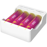 Ansmann Caricabatterie al litio Pure Power Set 4× batterie ricaricabili Mignon AA e modulo di ricarica bianco/multi colorata