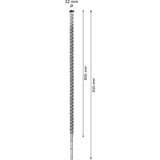Bosch Expert Punta per martelli SDS Max-8X, Trapano Martello perforatore, Hammer drill bit, 3,2 cm, 920 mm, Cemento, Pietra, 80 cm