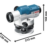 Bosch GOL 32 D Professional, Leveler blu, IP54, 1,5 kg