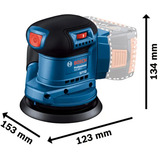 Bosch Levigatrice rotorbitale a batteria GEX 185-LI Professional solo, 18Volt, Levigatrice orbitale casuale blu/Nero