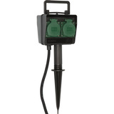 Brennenstuhl 1154450 presa energia Nero, Ciabatta Nero, Nero, IP44, 16 A