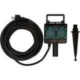 Brennenstuhl 1154450 presa energia Nero, Ciabatta Nero, Nero, IP44, 16 A