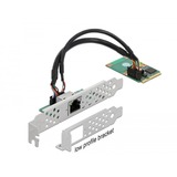 DeLOCK 95266 scheda di interfaccia e adattatore Interno RJ-45, Scheda di rete Mini PCI Express, RJ-45, Piena altezza/mezza lunghezza