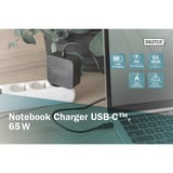 Digitus Caricatore per notebook DA-10071, USB-C, 65 watt, Caricabatterie Nero
