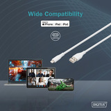Digitus Cavo in silicone USB 2.0 USB-A > Lightning, certificato MFI bianco