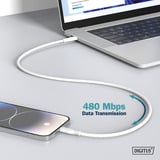 Digitus Cavo in silicone USB 2.0 USB-A > Lightning, certificato MFI bianco