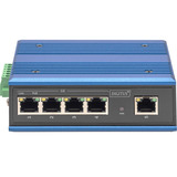 Digitus Switch industriale Gigabit PoE a 4 porte, non gestito, Interruttore 