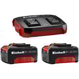 EINHELL 2x 4,0Ah e Kit Twincharger, set Nero/Rosso