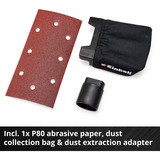 EINHELL Levigatrice orbitale a batteria Power X-Change TC-OS 18/187 Li-Solo, 18Volt rosso/Nero