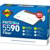 FRITZ! 5590 Fiber Router wireless, Router in fibra ottica Box 5590 Fiber, Wi-Fi 6 (802.11ax), Dual-band (2.4 GHz/5 GHz), Collegamento ethernet LAN, Bianco, Router da tavolo