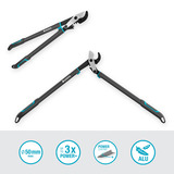 GARDENA Cesoie per rami EnergyCut Pro L a incudine, Potatore grigio/Turchese