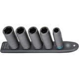 Hazet SmartRail 1/2" set di inserti per avvitatore a percussione e macchina, esagonale, 5 pezzi, chiave combinata   Nero