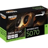 INNO3D I3D 12GB D7 RTX 5070 TWIN X2 OC, Scheda grafica Nero