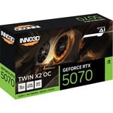 INNO3D I3D 12GB D7 RTX 5070 TWIN X2 OC, Scheda grafica Nero