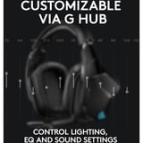 Logitech G935 Cuffia Padiglione auricolare Connettore 3.5 mm Micro-USB Nero, Blu, Cuffia da gioco Nero, Cuffia, Padiglione auricolare, Giocare, Nero, Blu, Stereofonico, Unità di controllo esterna