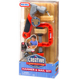 MGA Entertainment Little Tikes Creative Construction - Set martello e chiodi, I ragazzi di attrezzo 