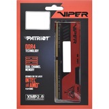 Patriot Viper Elite PVE2416G360C0K memoria 16 GB 2 x 8 GB DDR4 3600 MHz rosso/Nero, 16 GB, 2 x 8 GB, DDR4, 3600 MHz, 288-pin DIMM