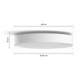 Philips Hue Philips Hue White Ambiance Devere Plafoniera Smart da Bagno Bianca L, Luce LED bianco, Philips Hue White ambiance Devere Plafoniera Smart da Bagno Bianca L, Lampada a soffitto intelligente, Bluetooth, Bianco, LED, Metallo, Lampadina/e non sostituibile/i