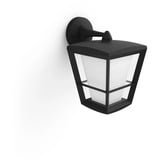 Philips White & Color Ambiance Econic Outdoor applique da parete sospesa, Luce LED Nero