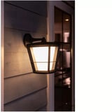 Philips White & Color Ambiance Econic Outdoor applique da parete sospesa, Luce LED Nero