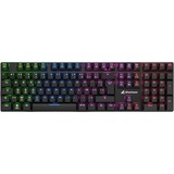 Sharkoon PureWriter RGB tastiera USB AZERTY Francese Nero, Tastiera da gioco Nero, USB, Interruttore a chiave meccanica, AZERTY, LED RGB, Nero