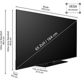 Telefunken D65U750X2CW, Televisore LED Nero