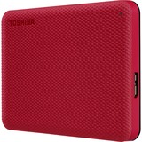 Toshiba Canvio Advance disco rigido esterno 4000 GB Rosso, Hard-disk rosso, 4000 GB, 2.5", 2.0/3.2 Gen 1 (3.1 Gen 1), Rosso