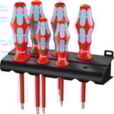 Wera 3165 i/6 Set di cacciaviti, acciaio inossidabile + supporto, Cacciavite rosso/Blu