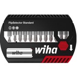 Wiha Set di punte FlipSelector Standard, 13 pezzi, Set di bit Nero/Rosso