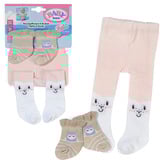 ZAPF Creation BABY born Tights & Socks Sheep 2ass.43cm, Accessori della bambola BABY born Tights & Socks Sheep 2ass.43cm, Collant per bambola, 3 anno/i