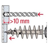 fischer FID II Plus, 570349, Tassello bianco