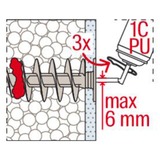 fischer FID II Plus, 570349, Tassello bianco