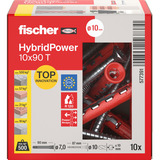 fischer Tassello a gambo lungo HybridPower 10x90 T rosso/grigio
