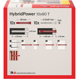 fischer Tassello a gambo lungo HybridPower 10x90 T rosso/grigio
