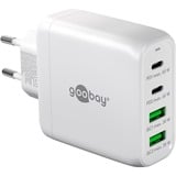 goobay Caricatore rapido multiporta USB-C, PD, GaN, 68 Watt, Caricabatterie bianco