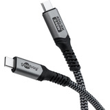 goobay Cavo USB4 Gen 3x2, connettore USB-C > connettore USB-C, 40Gbit/s Nero/grigio