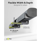 goobay Supporto da parete universale per soundbar, Montaggio a parete Nero