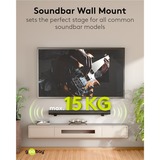 goobay Supporto da parete universale per soundbar, Montaggio a parete Nero