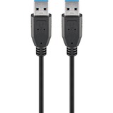 goobay TCOCUAA18U3 cavo USB 3 m USB 3.2 Gen 1 (3.1 Gen 1) USB A Nero Nero, 3 m, USB A, USB A, USB 3.2 Gen 1 (3.1 Gen 1), 5000 Mbit/s, Nero